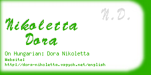 nikoletta dora business card